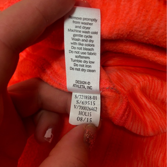 Athleta Athletic Zip Up Jacket Orange Size Medium - Picture 8 of 11